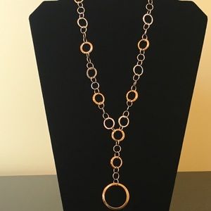 Lia Sophia two tone silver and gold tone necklace